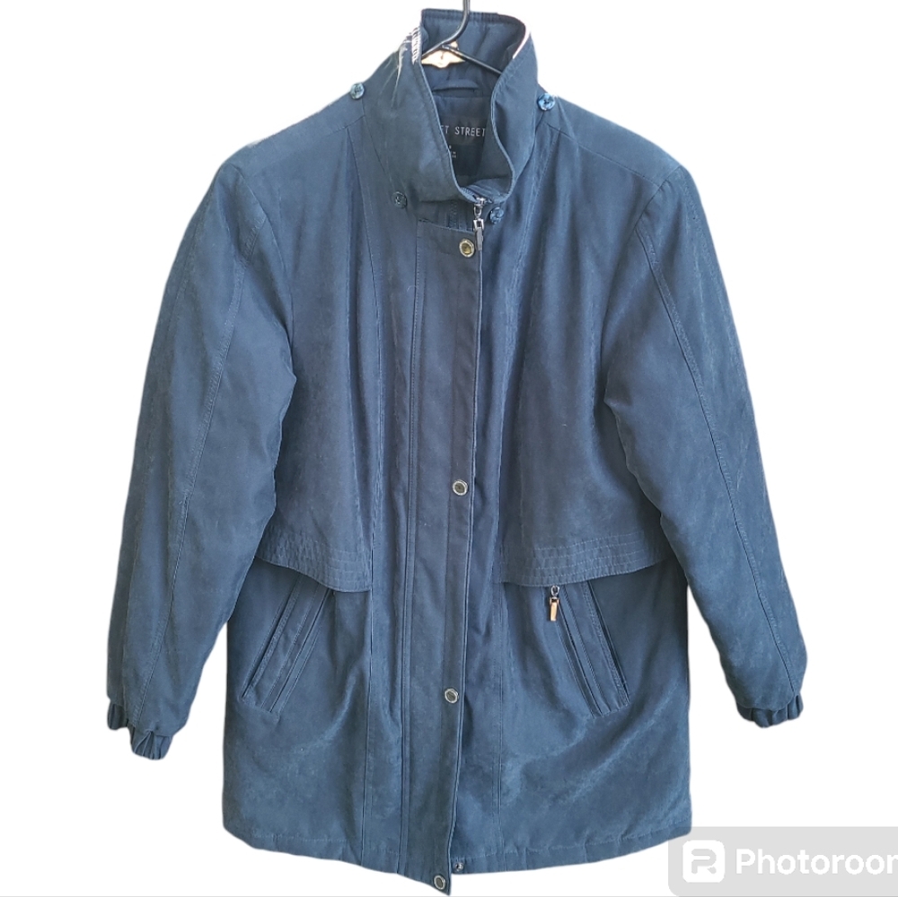 Fleet Street Winter Coat Size Small Dark Blue Soft And Warm Jacket